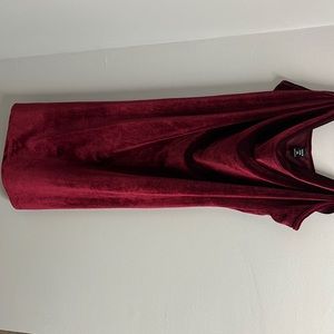 shein 2xl velvet mini red dress